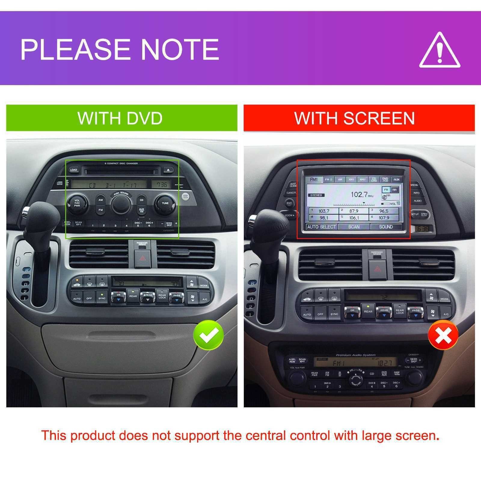 For Honda Odyssey 2005-2010 Android 15 Car Stereo Radio GPS NAVI WIFI BT Carplay
