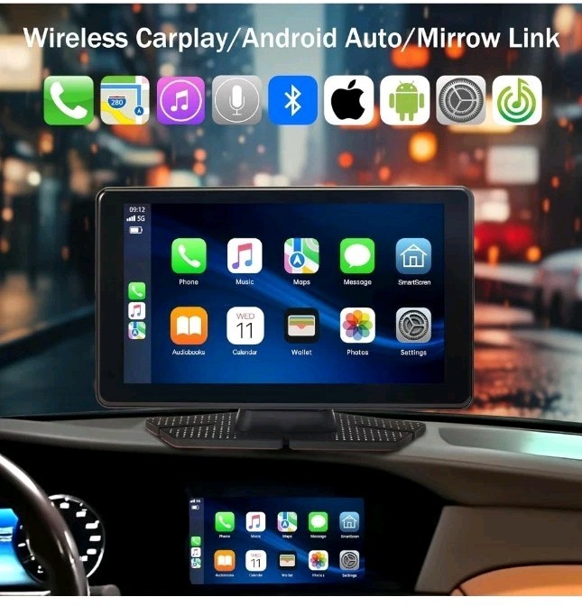 Wireless Apple CarPlay & Android Auto, 7-inch IPS Touchscreen Wireless A-pple Ca