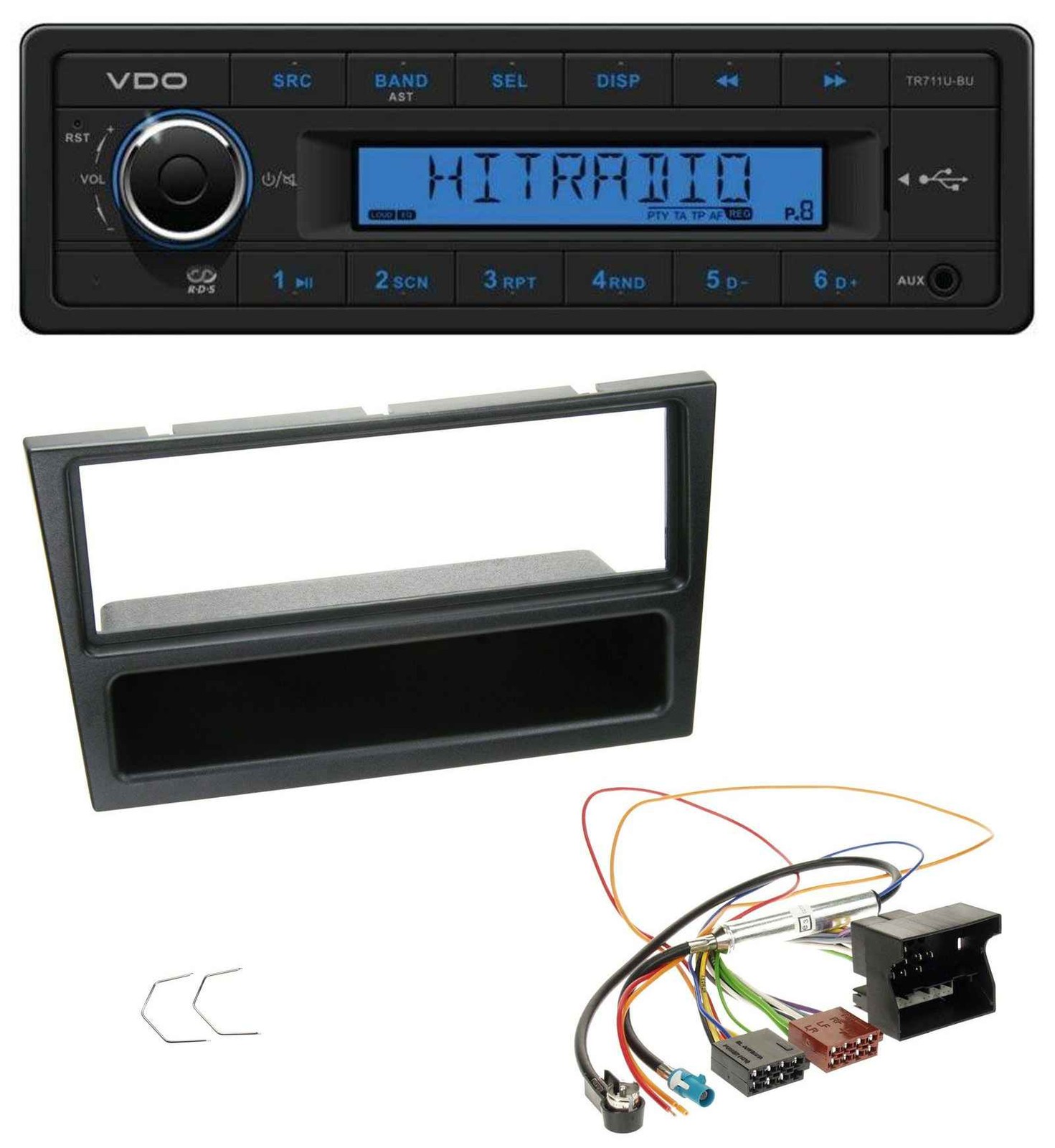 VDO AUX 1DIN MP3 USB Car Stereo for Opel Agila Combo Corsa C Omega B Vivaro from 20