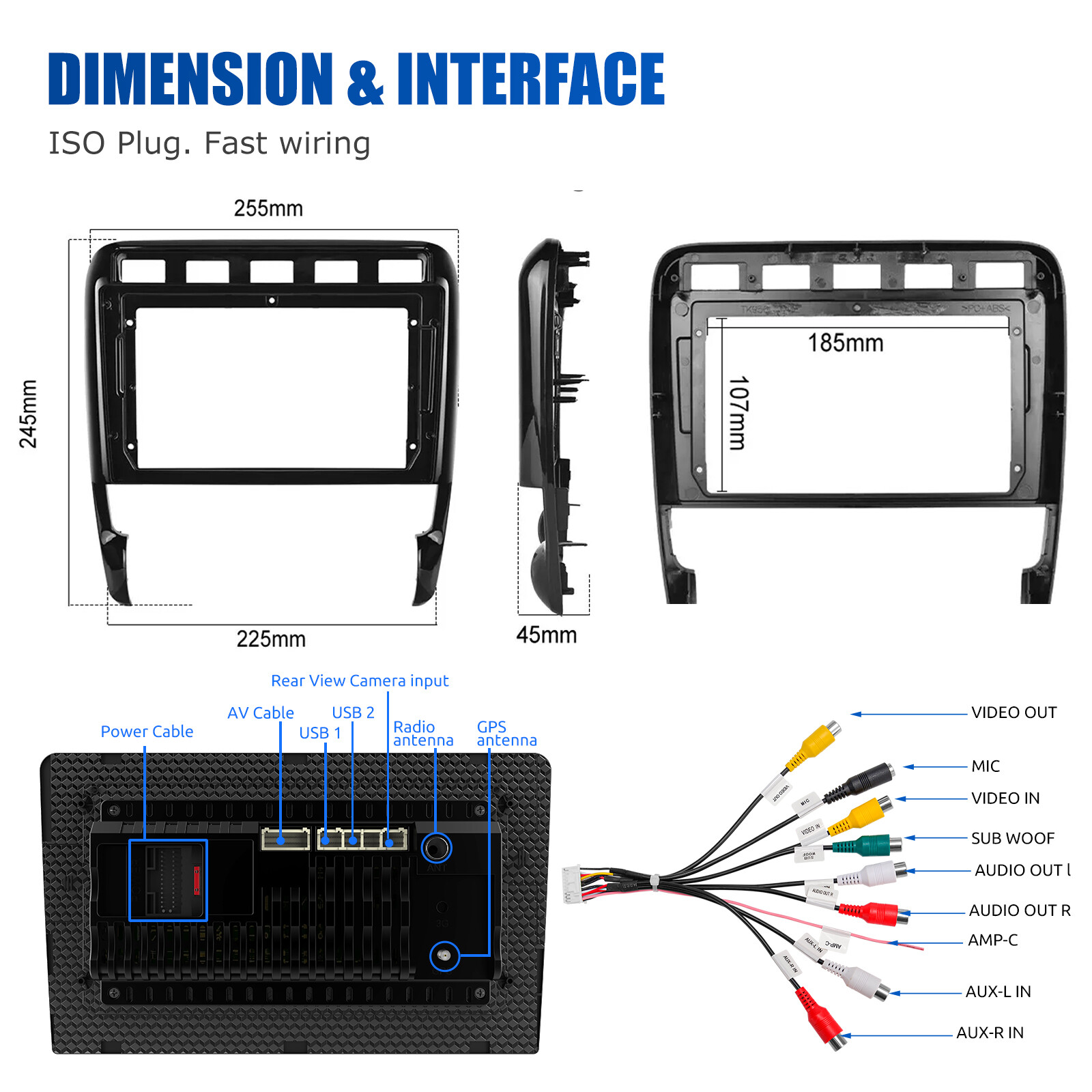 FOR 2002-2010 PORSCHE CAYENNE ANDROID 14 CARPLAY CAR STEREO RADIO GPS NAVI + CAM