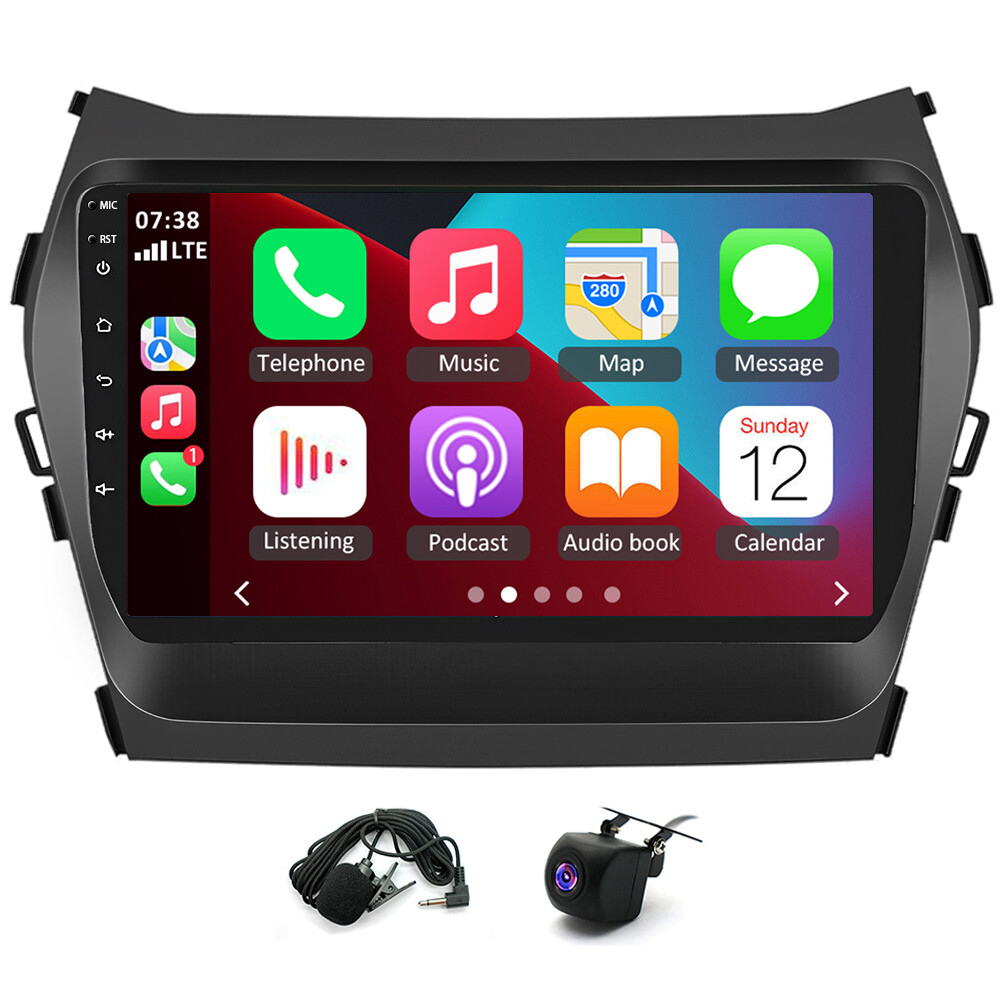 Carplay Android 13 For 2013-2018 Hyundai Santa Fe Sport Car Radio Stereo GPS DSP
