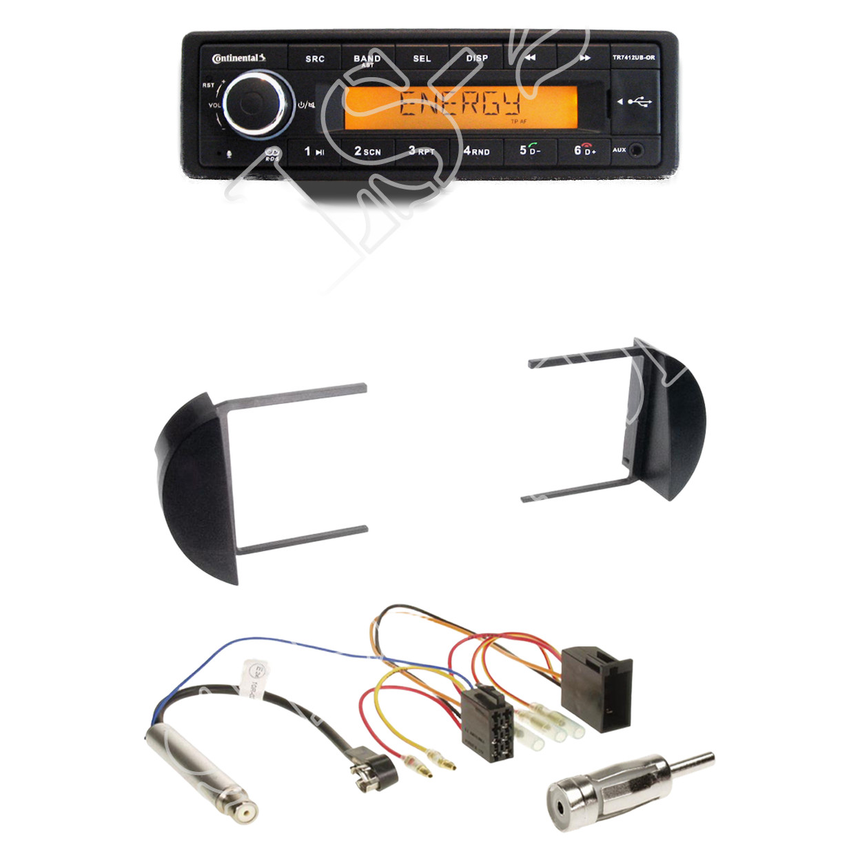 VDO TRW312UB-OR Radio Bluetooth USB with installation kit for VW New Beetle