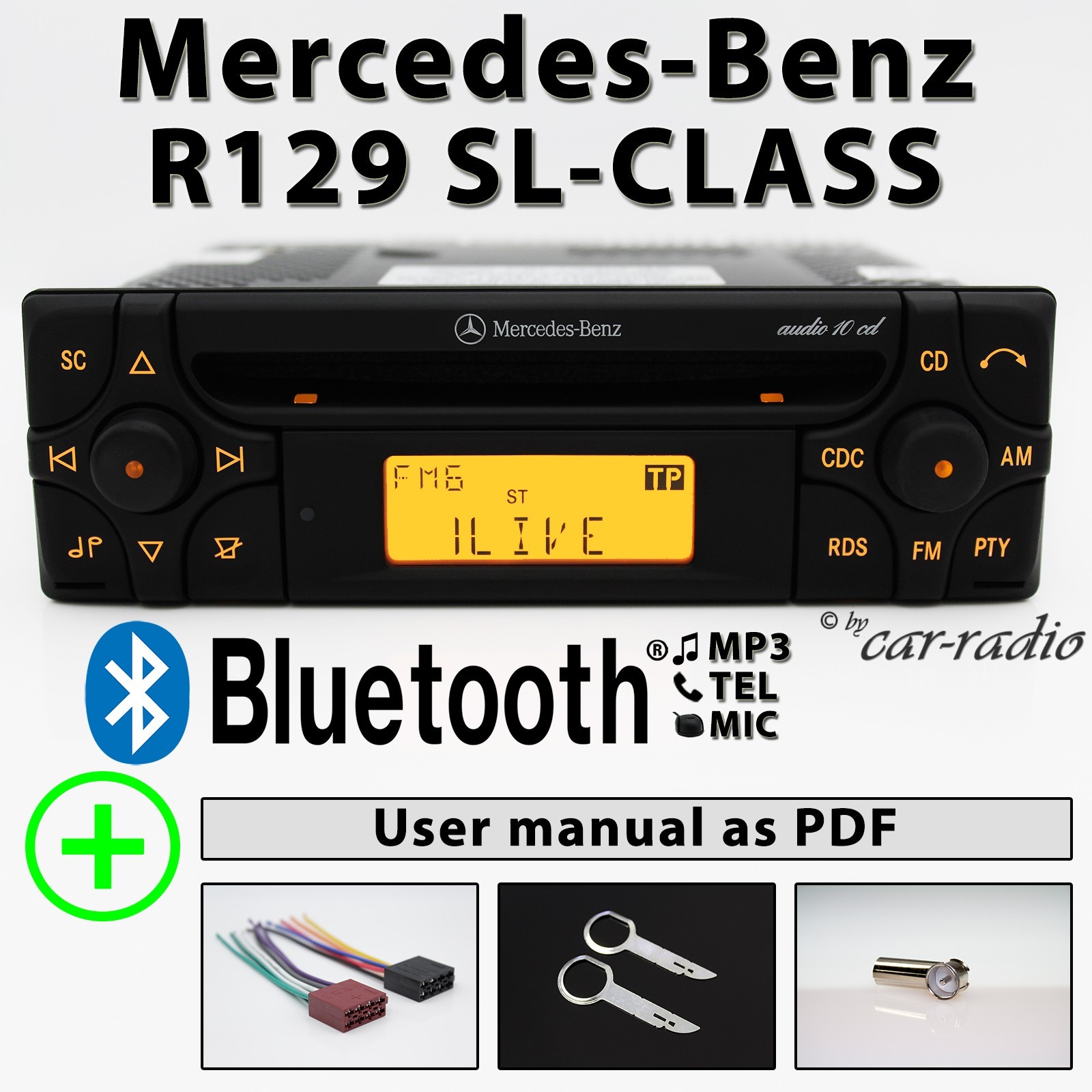 Mercedes R129 Car Stereo Bluetooth Radio Audio 10 CD MF2910 OEM Genuine SL-Class