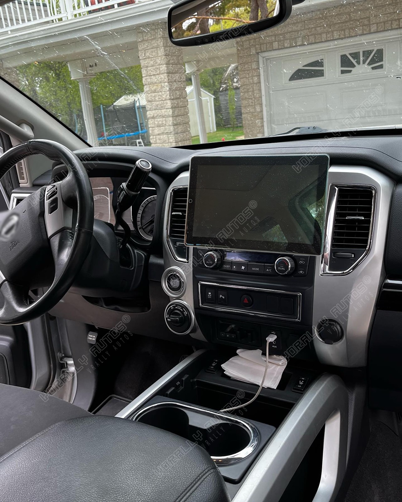 For 2017-2019 Nissan Titan Android 15 Carplay Rotated Car Stereo Radio GPS Navi