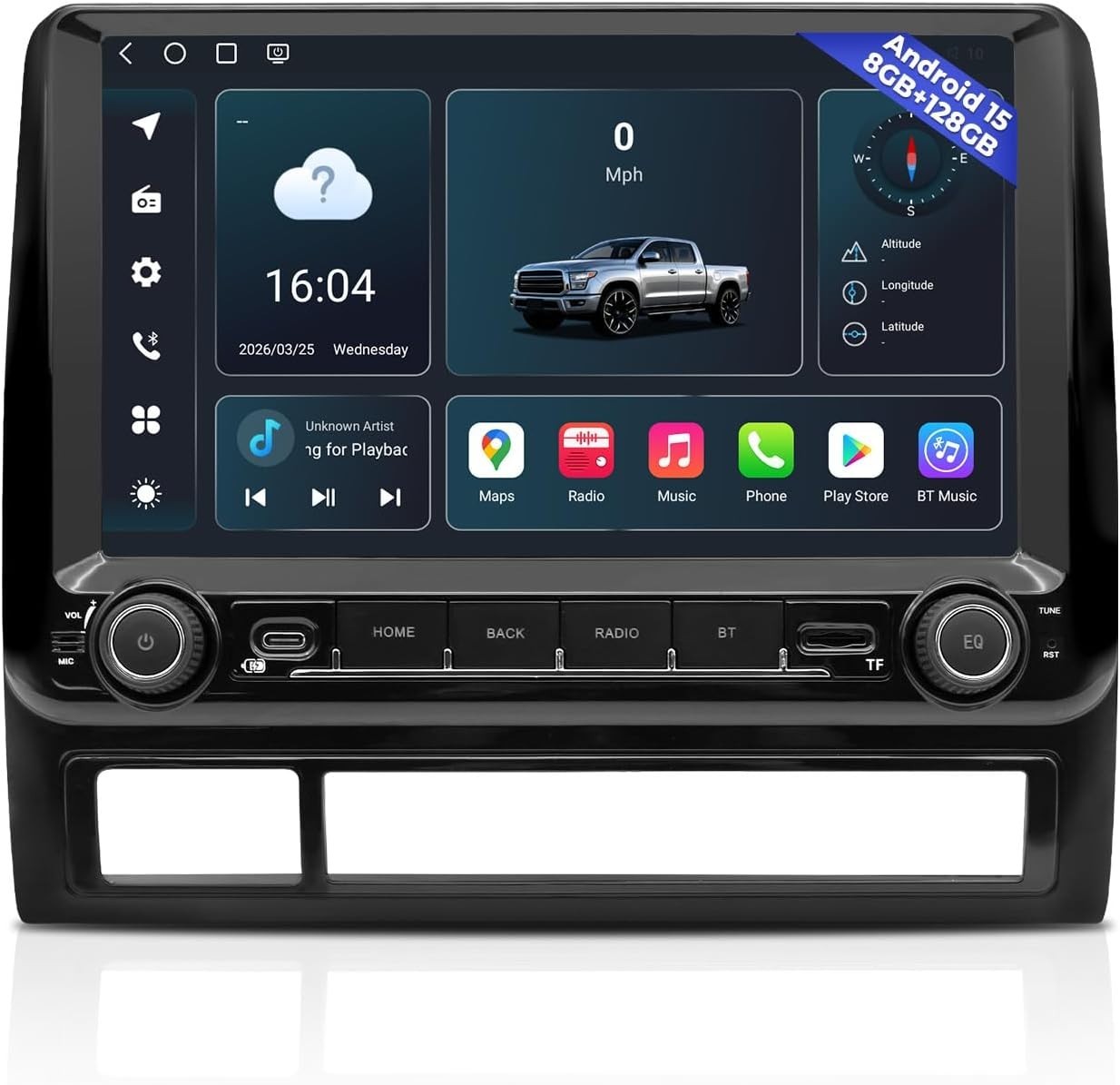 Android 15 Car Radio for Toyota Tacoma 2005-2015, 9 Inch QLED IPS Touch 4796-1