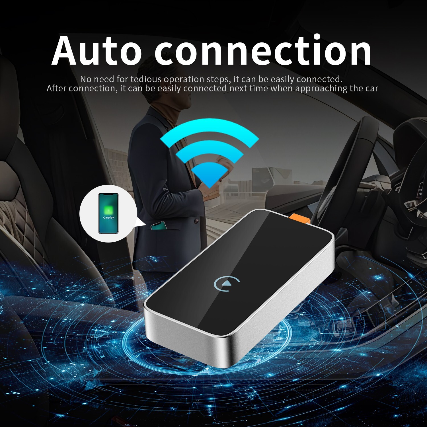 Wireless CarPlay Adapter For iPhone AND Android USB and TYPE C