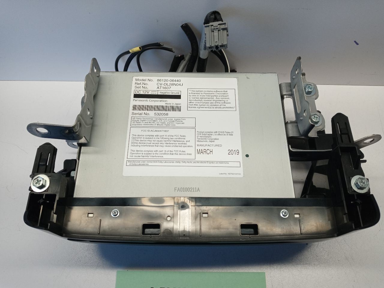 2019 Lexus ES300H OEM Radio Receiver Unit ID 86120-064440 12.3” Screen