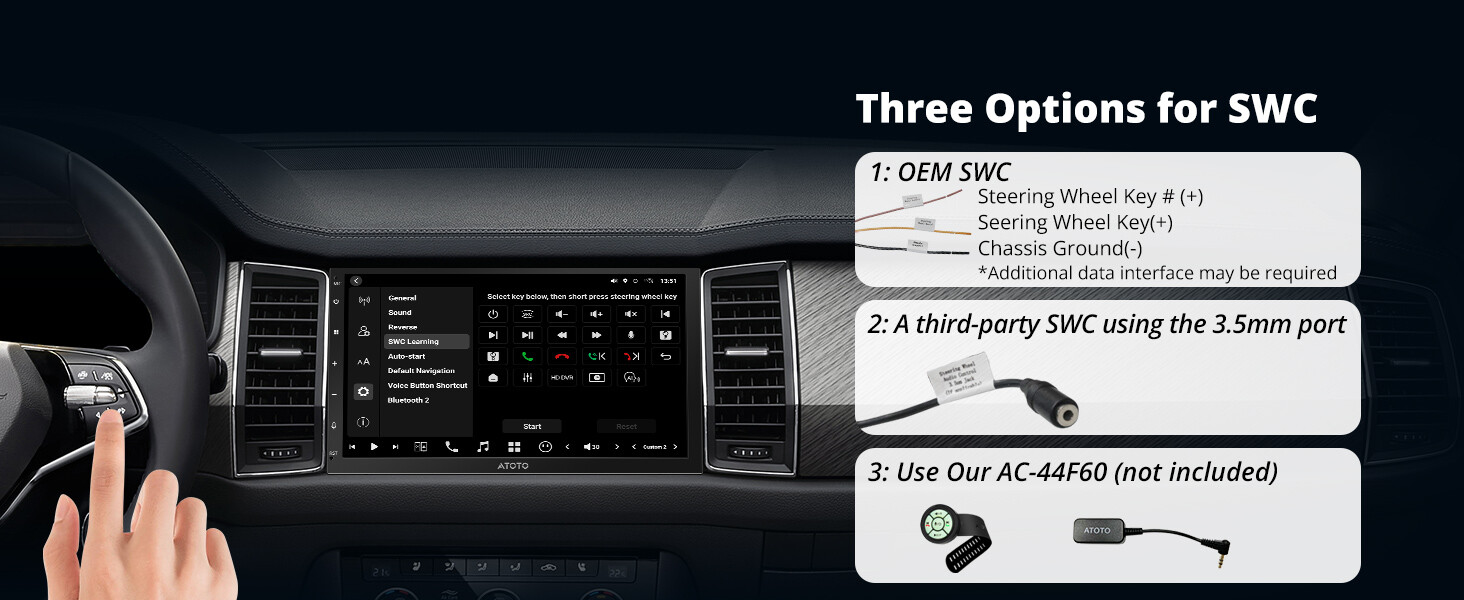 Wireless CarPlay/Android Auto Car Stereo 7″ QLED HD Touchscreen GPS, Wi-Fi 8+128