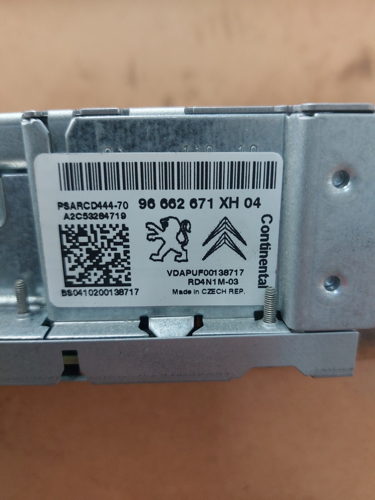 PEUGEOT 308 CC STANDARD RADIO STEREO CD PLAYER HEAD UNIT 96662671XH