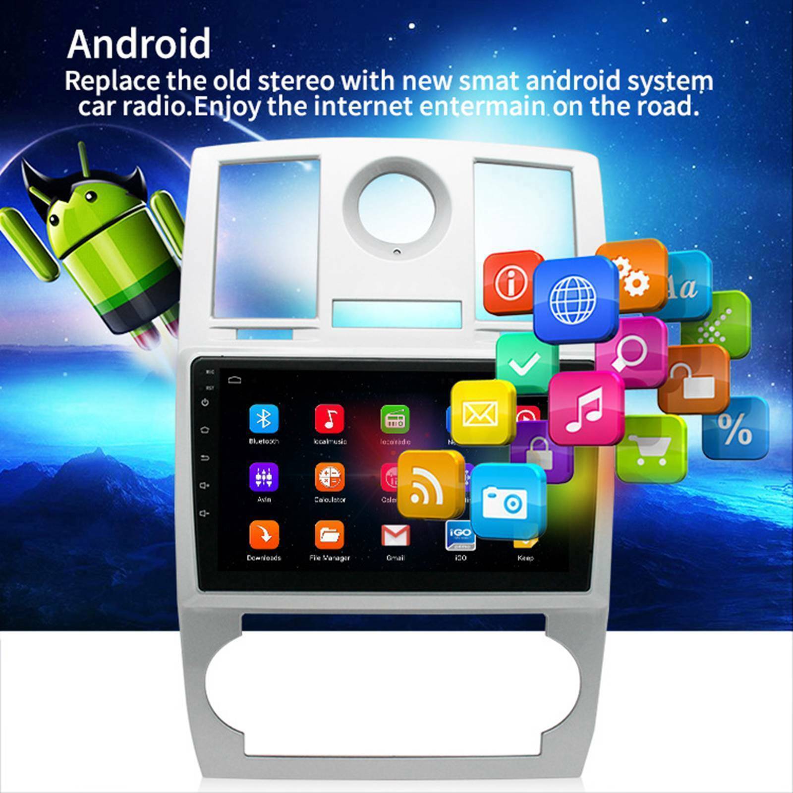 For 2004-2007 Chrysler 300C Android 13.0 CarPlay Car Stereo Radio GPS Navi WiFi