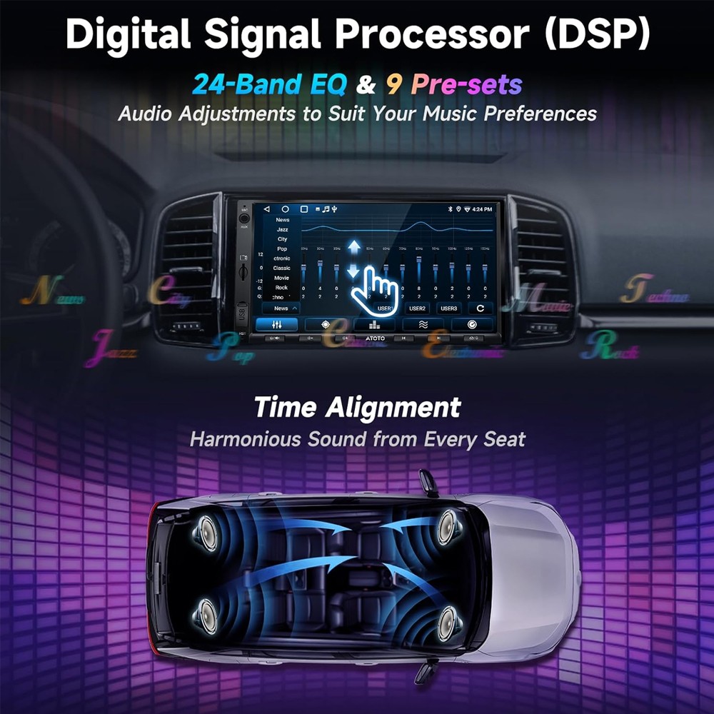 ATOTO F7XE Car Stereo 2DIN 7IN SiriusXM GPS Radios Wireless Android Auto CarPlay