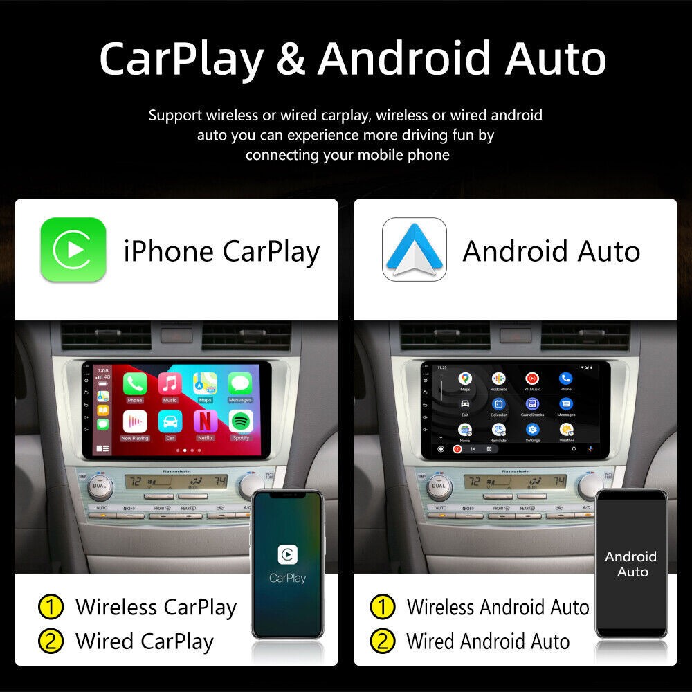 Car Radio Stereo Carplay For 2007-2011 Toyota Camry Head Unit GPS