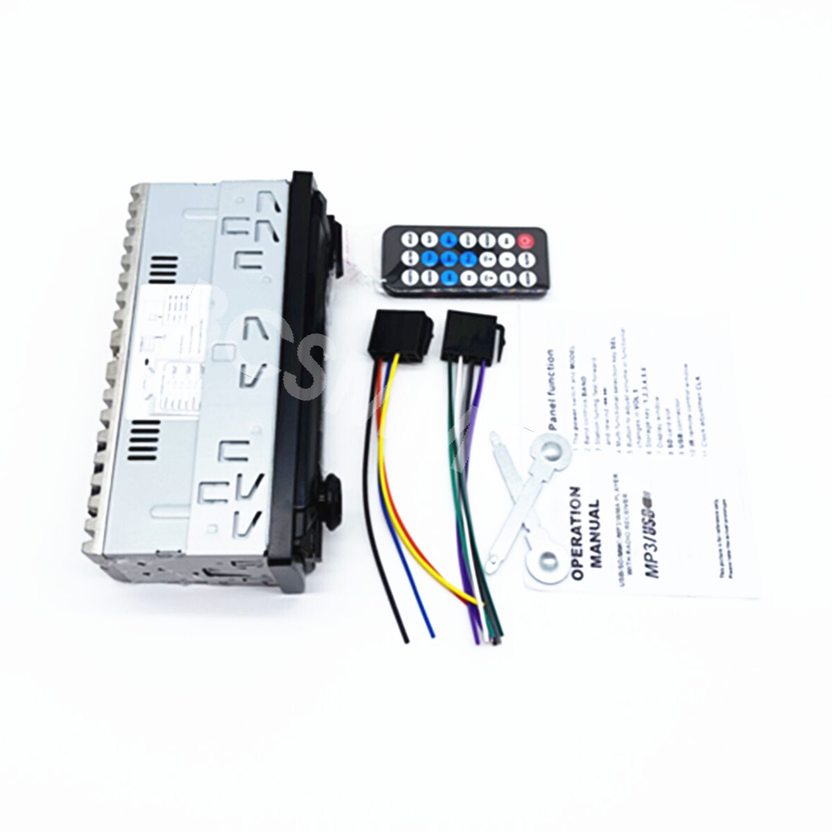 Single DIN Car MP3 Player Radio Stereo Audio Bluetooth FM USB TF Card AUX Input