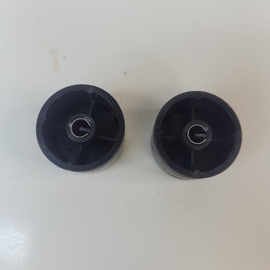 2005-2006 Kia Spectra Radio Knobs Black Silver Set of 2 OEM