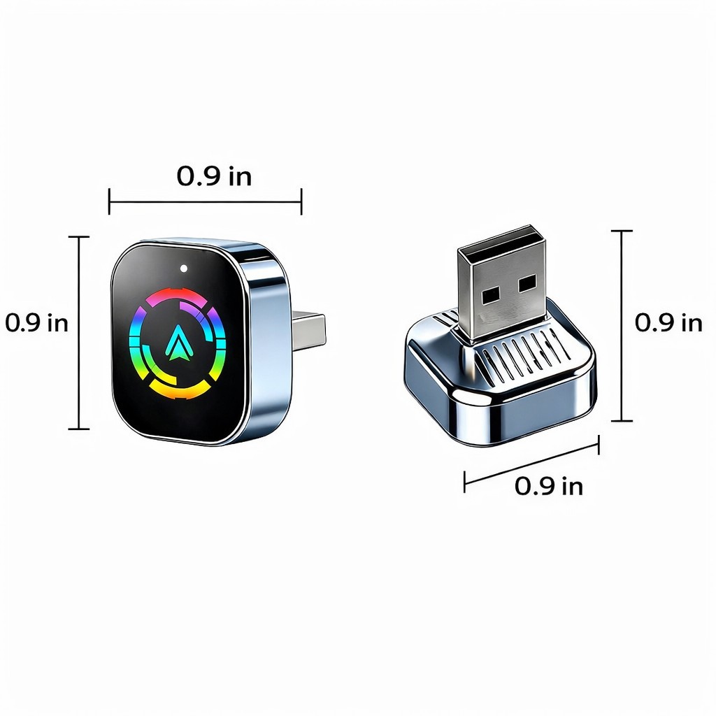 Wireless CarPlay Adapter for Apple iPhone & Android Auto USB Adapter Plug & Play