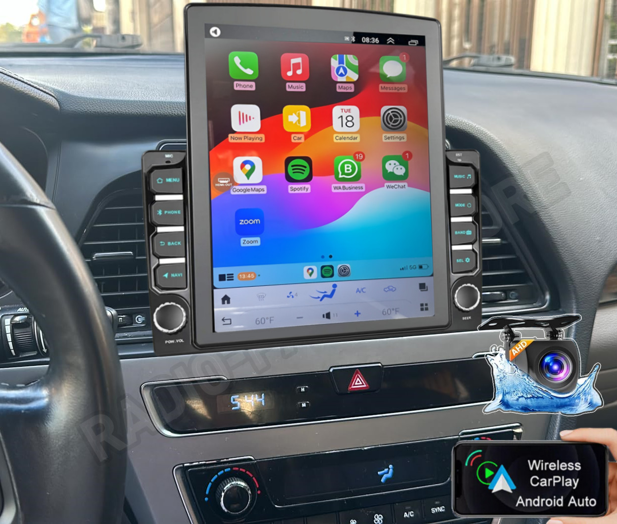 For Hyundai Sonata 2015-2017 Gps Dsp Carplay 9.7inch Android13 Car Stereo Radio