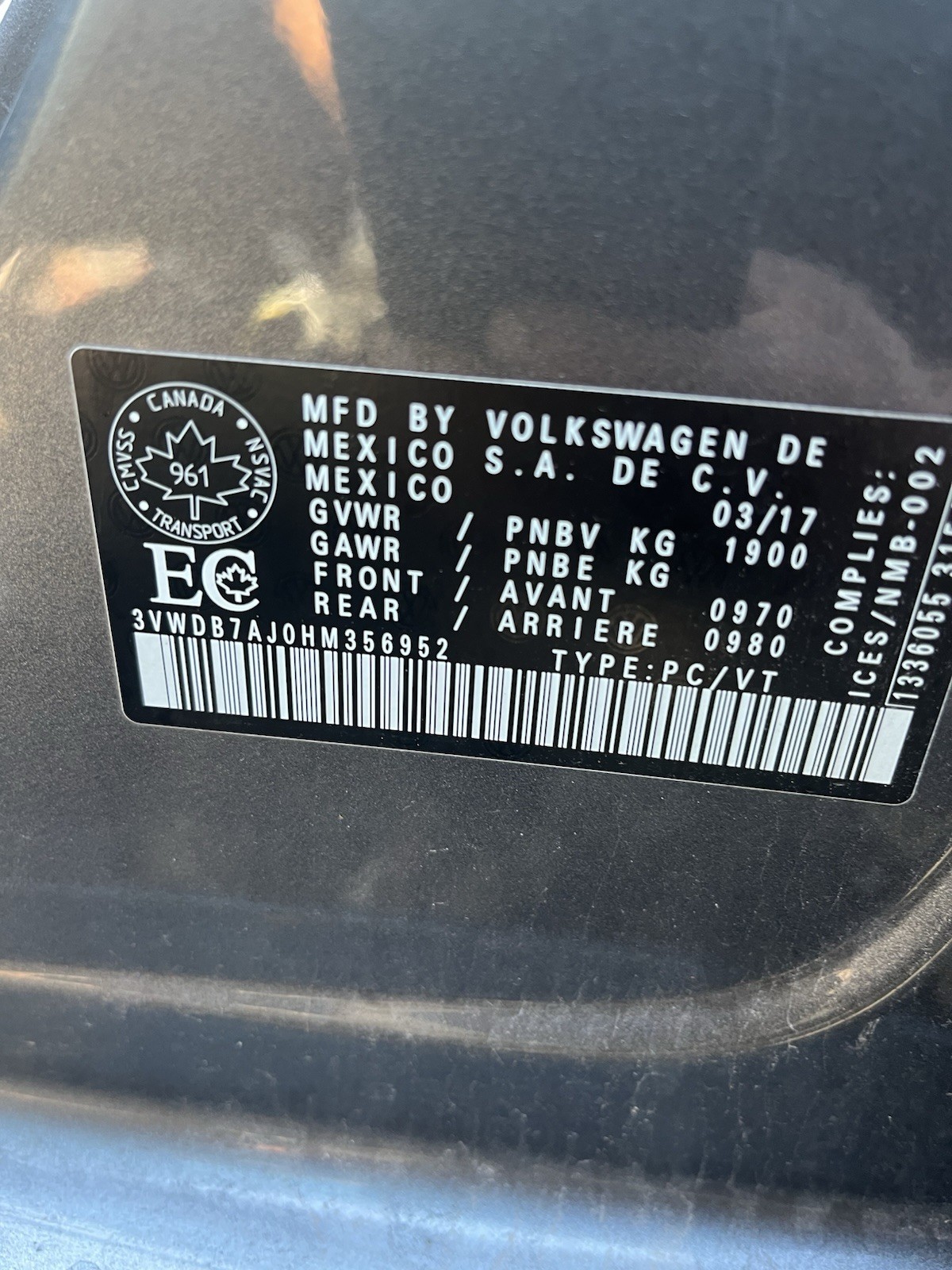 OEM 5C0035200 VOLKSWAGEN JETTA RADIO DISPLAY SCREEN RECEIVER 2016