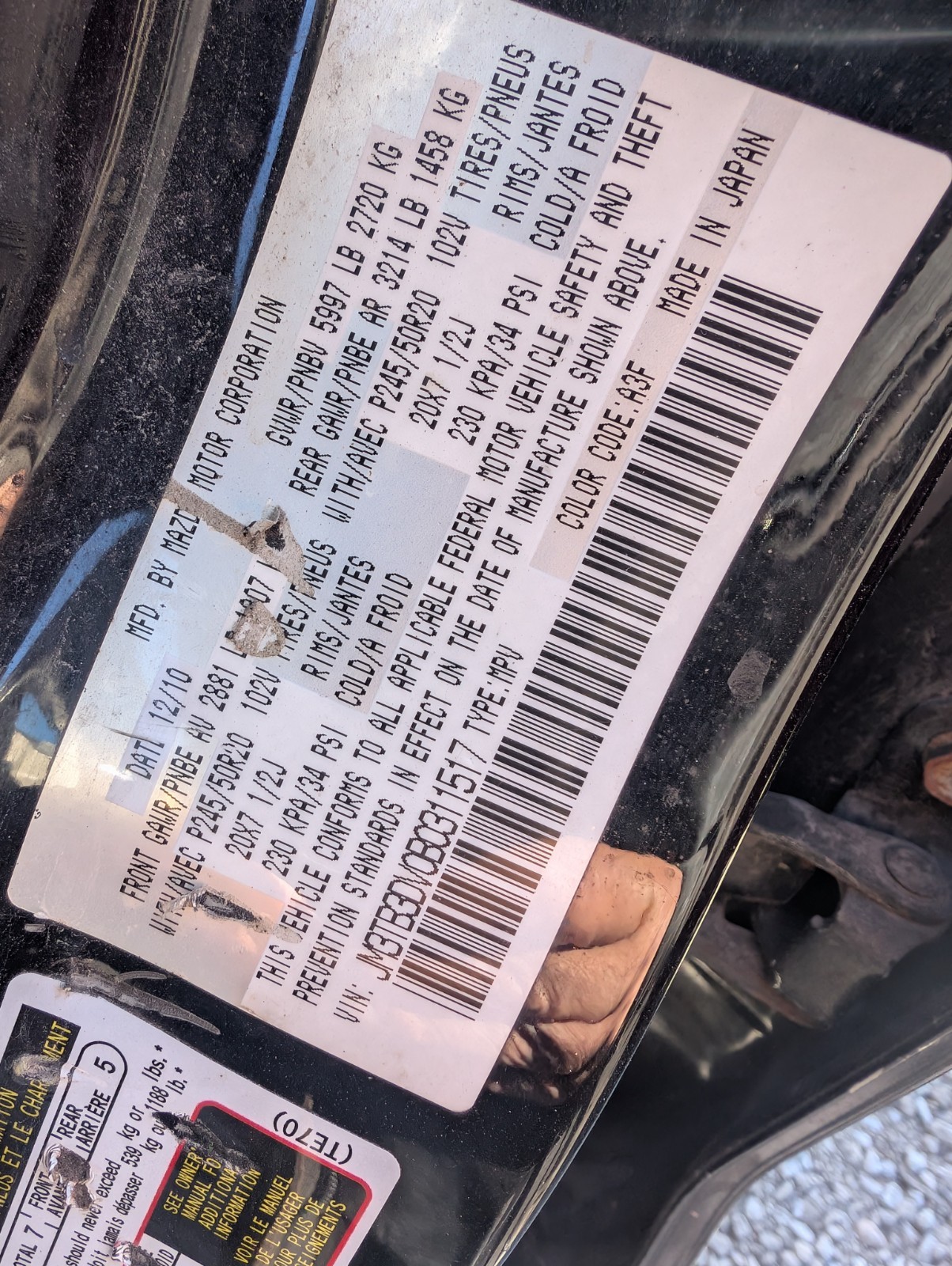 2011 Mazda CX-9 OEM Radio Navigation Unit Tested – VIN Included