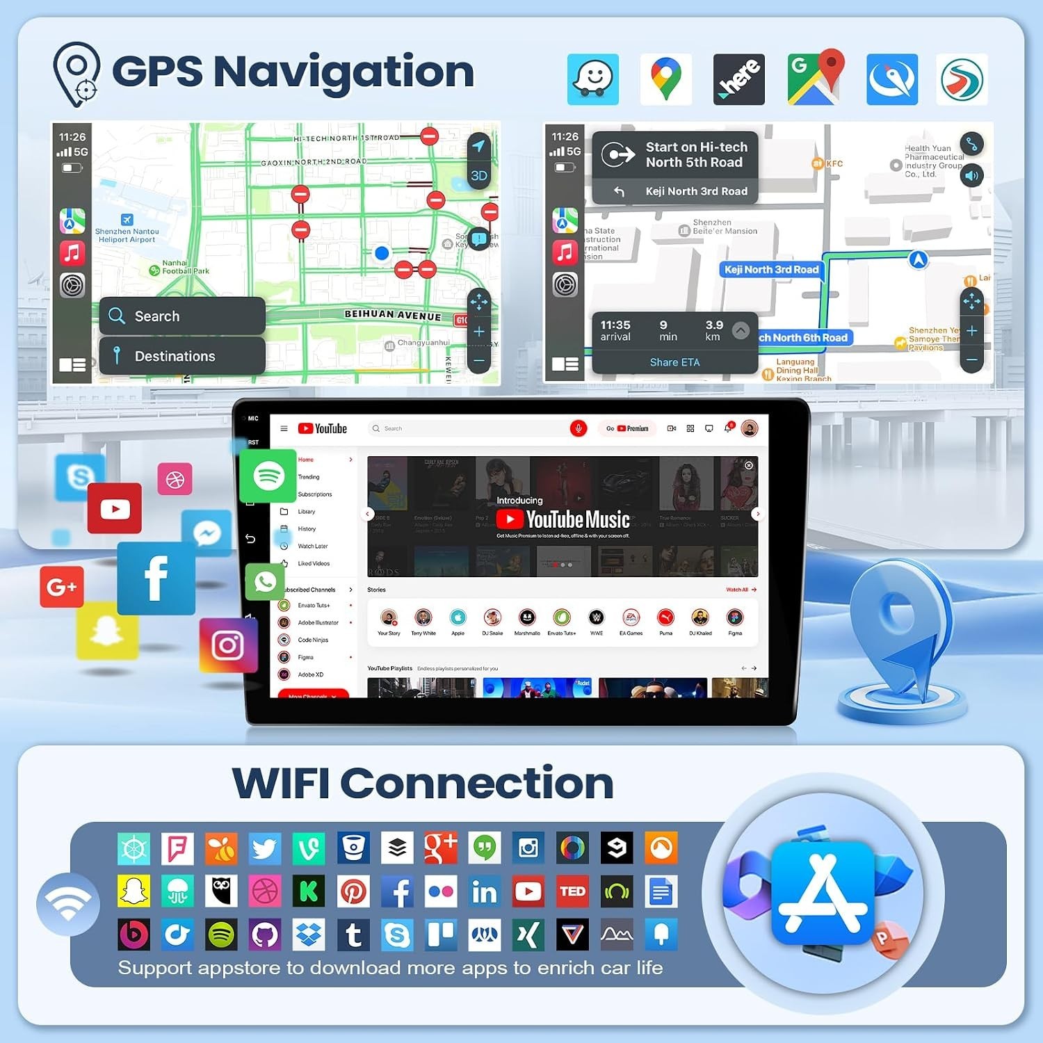 Car Stereo For 2010-2013 Mazda 3 Android Auto 13 9″ Radio CarPlay WiFi GPS BT