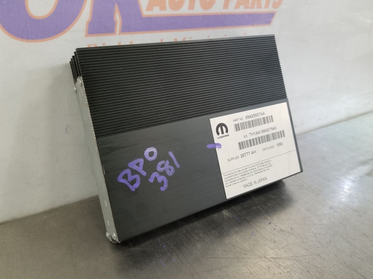 20 2020 DODGE CHARGER GT RADIO AUDIO AMPLIFIER 276 WATT 68425657AA
