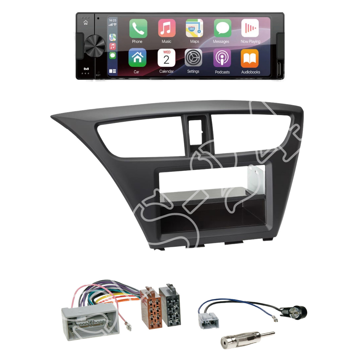 Ampire CPR60 radio DAB + USB with installation kit for Honda Civic FK1/FK2/FK3 from 02/2012