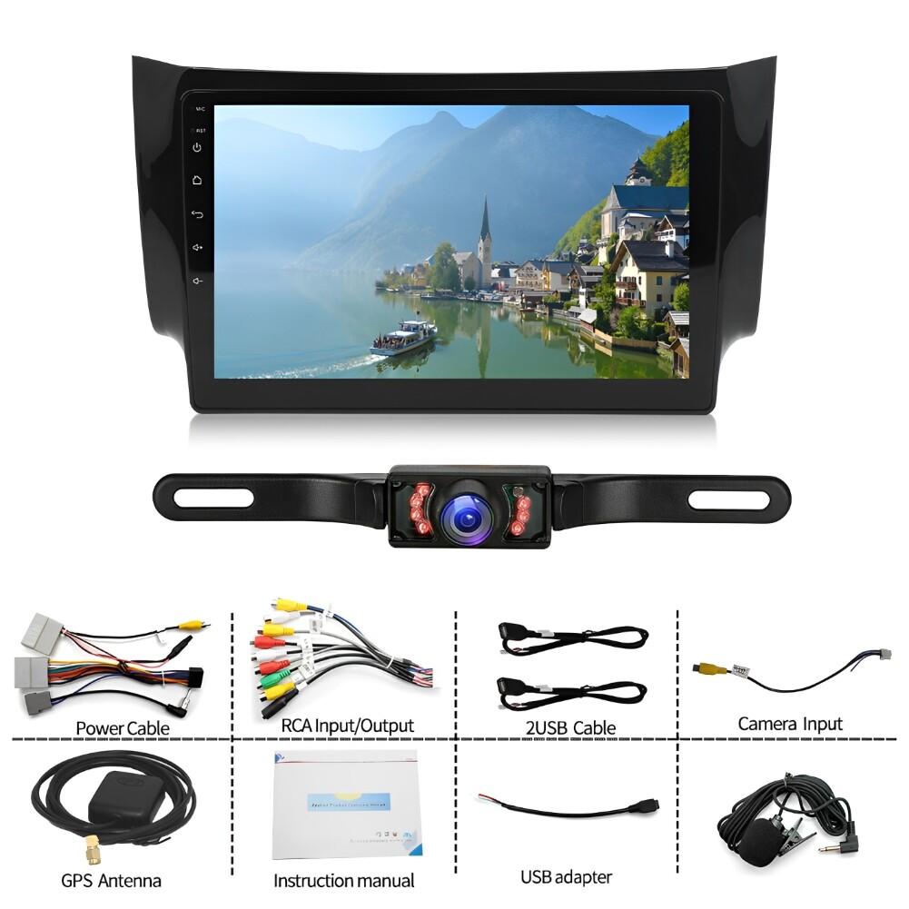 Apple Carplay For Nissan Sentra 2013-2018 Car Radio Stereo Android 13 GPS Navi