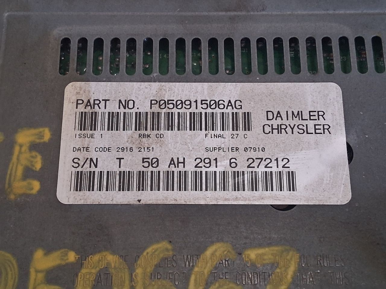 Caravan Audio Equipment Radio Receiver Radio ID Rbk Fits 02-07 4973374
