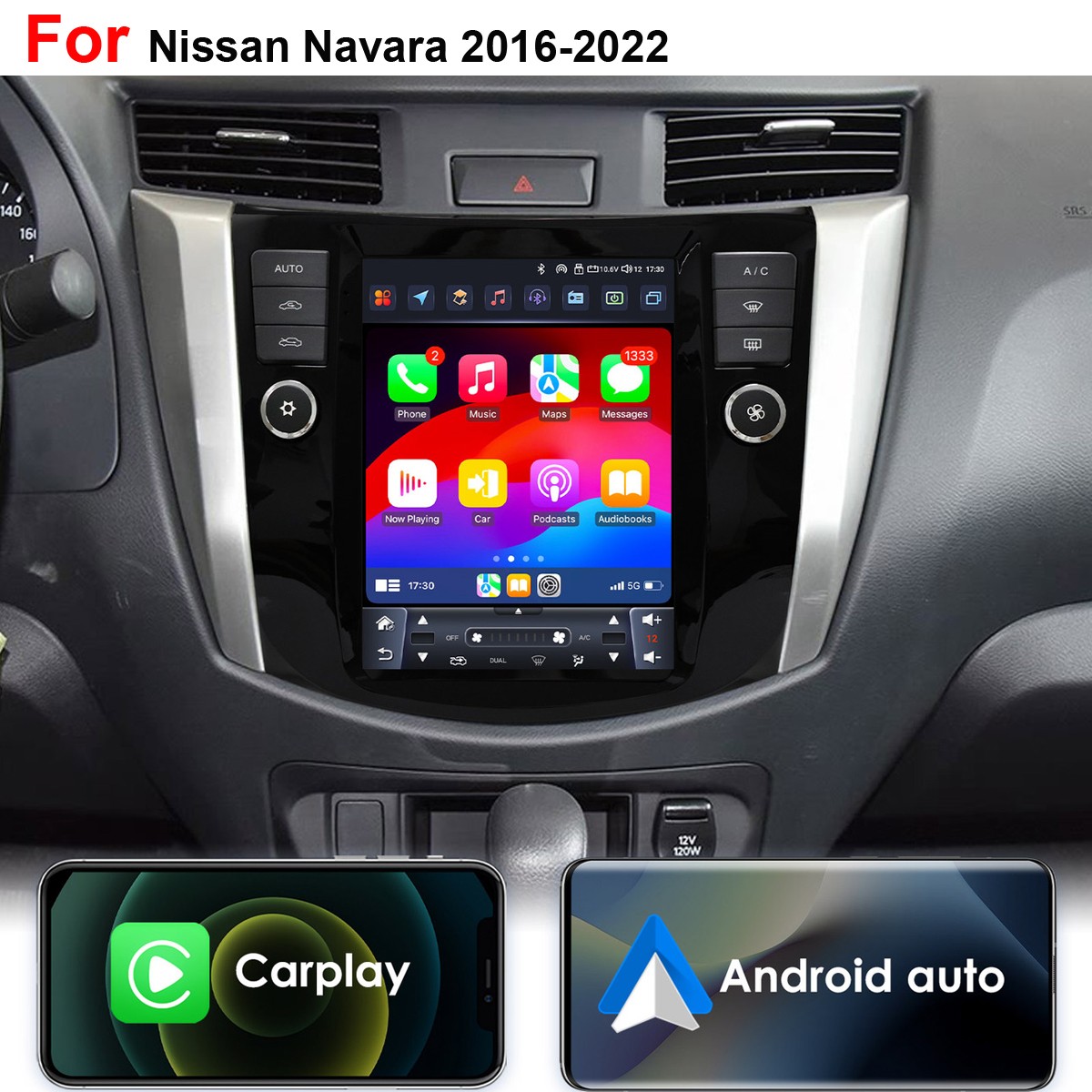 Android Car Stereo Sat Nav System for Nissan Navara 2016-2022 9.7″ Multimedia Player