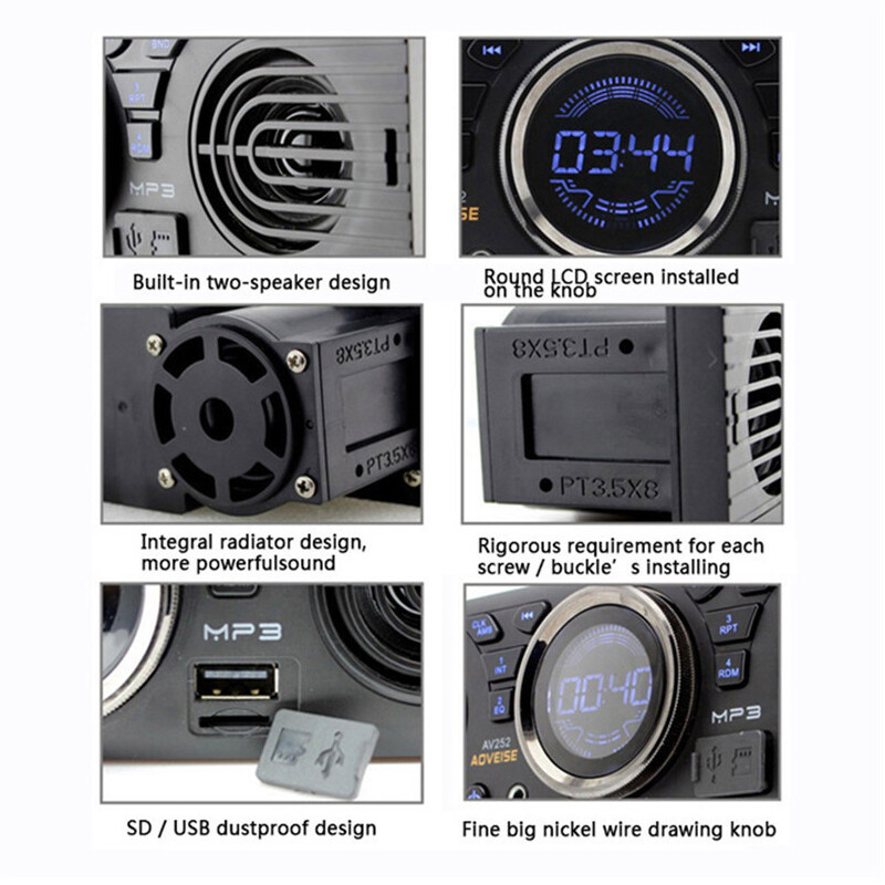 1Din Car Radio Bluetooth Stereo Head Unit Player MP3/USB/TF/AUX-IN/FM In-dash