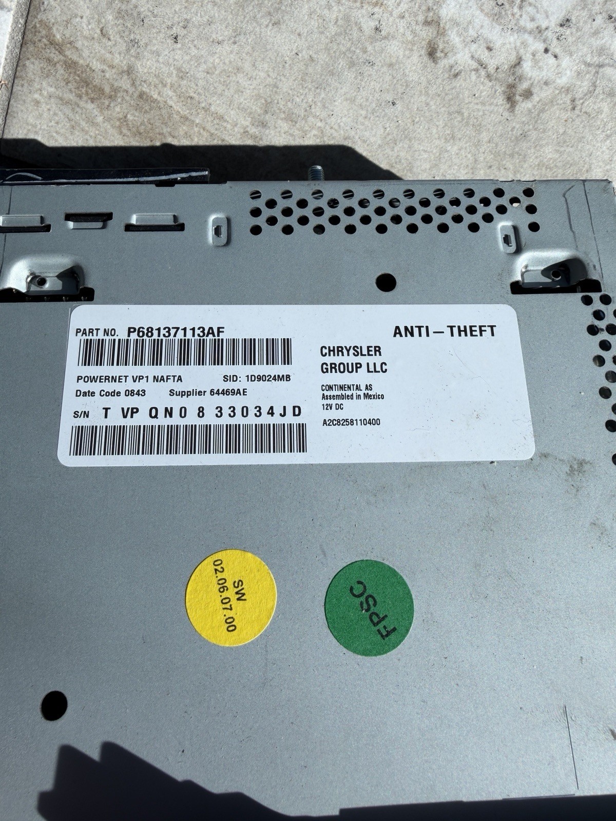 2013-2018 Chrysler Dodge Ram 1500 2500 3500 OEM Car Stereo Radio P68137113AF