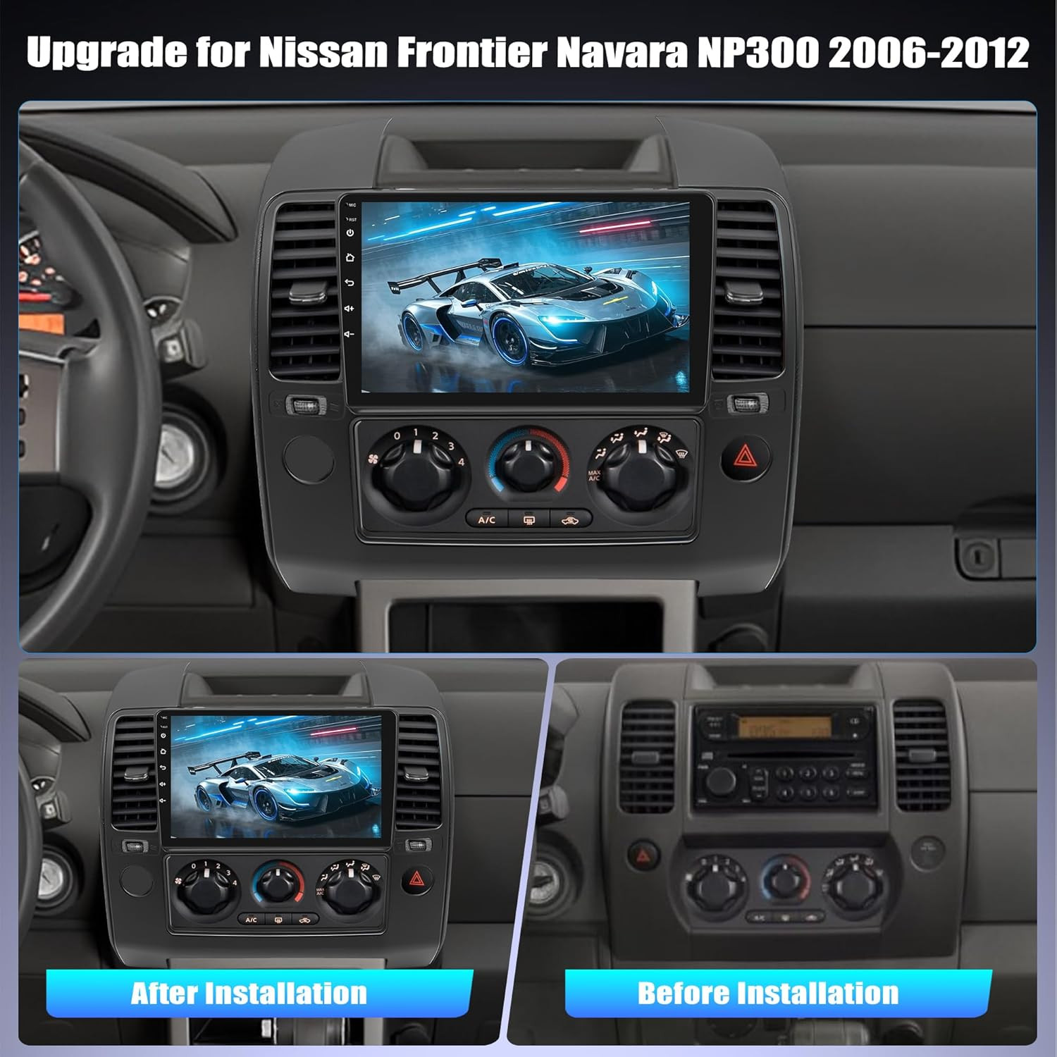 4GB+64GB Car Stereo Car Play For Nissan Navara D40 2005-2011 GPS AUX Android 14