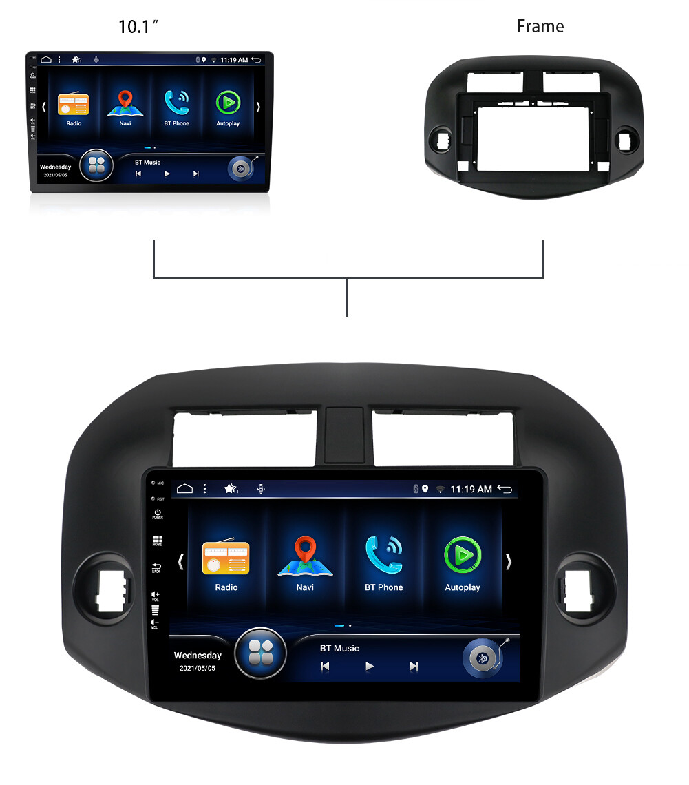 FOR TOYOTA RAV4 2009-2013 CARPLAY CAR RADIO ANDROID 15 NAVI GPS DSP🌟6GB+128GB🌟