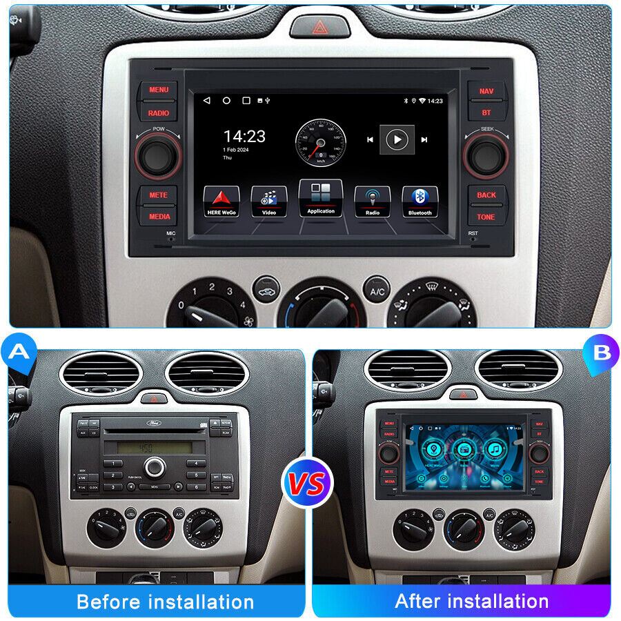 64G WIRELESS APPLE CARPLAY FOR FORD TRANSIT MK7 CAR RADIO STEREO GPS NAVI