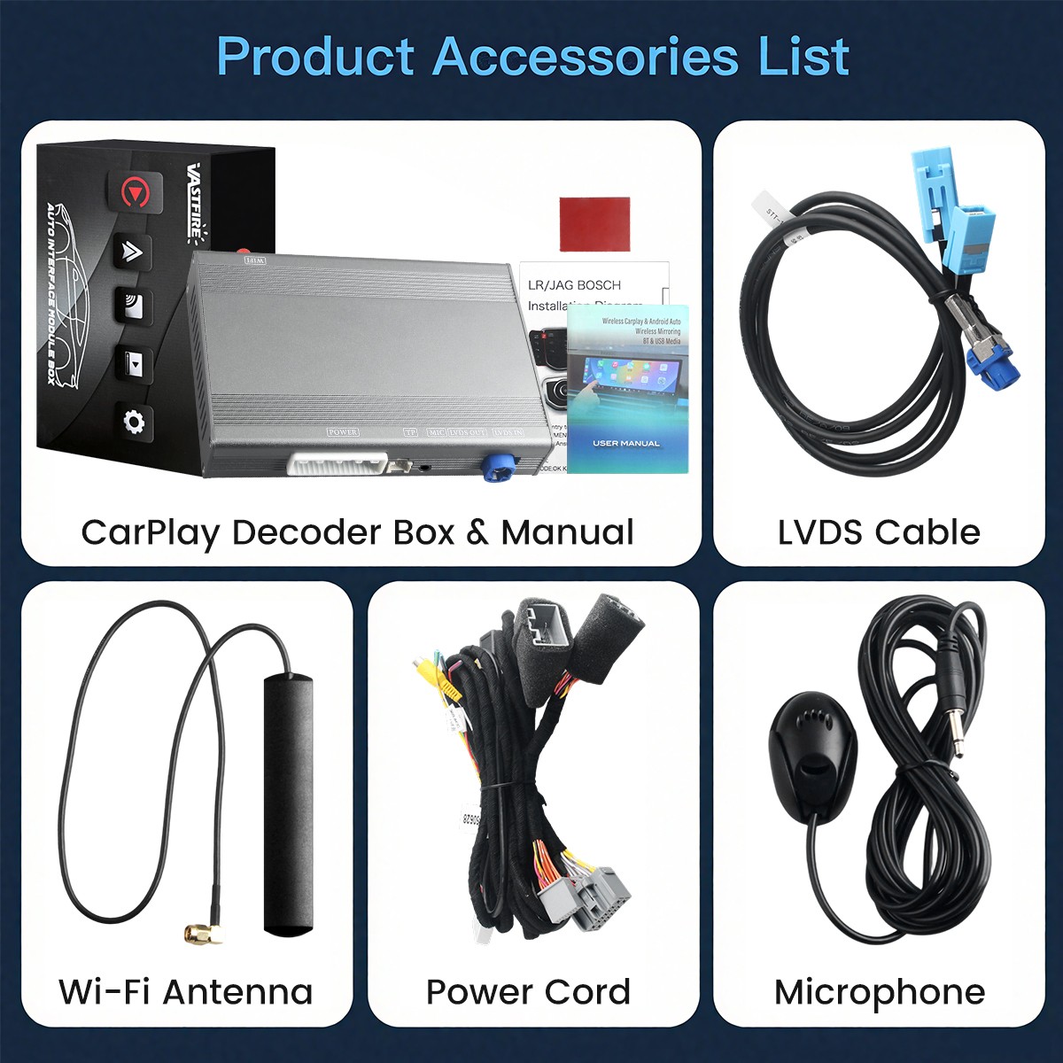 Wireless CarPlay Android Auto Fit for Jaguar Land Rover With Harman/Bosch System
