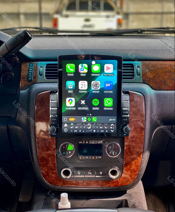 For 2007-2012 Chevrolet Silverado Apple Carplay Car Stereo Radio Android 13 GPS