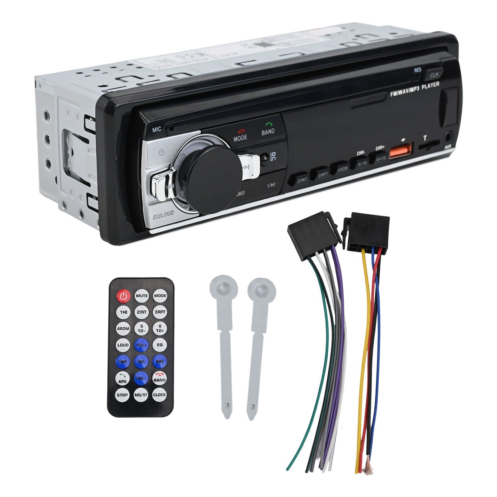 Sleek Black Design Powerful 60W Digital car for mp3 player features USB input