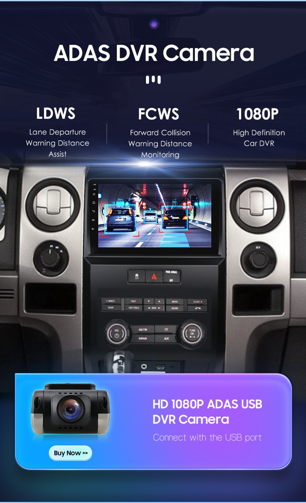 For Ford F150 2009-2014 Android 14.0 Car Stereo Radio GPS Navigation Wifi 32G BT