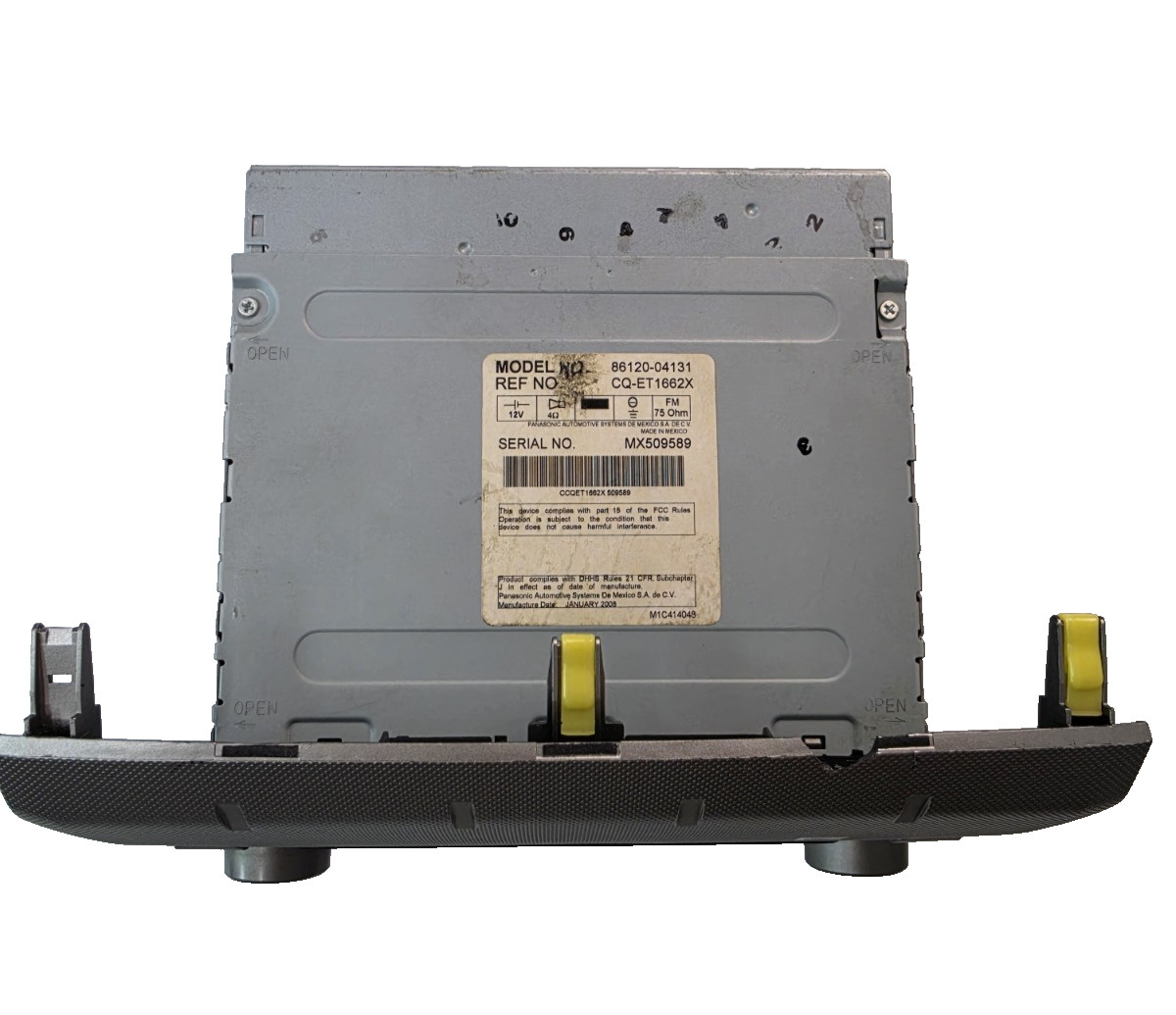 Toyota 86120-04131 OEM AM FM Radio Receiver CD Head Unit Silver 2006-2009 Tacoma