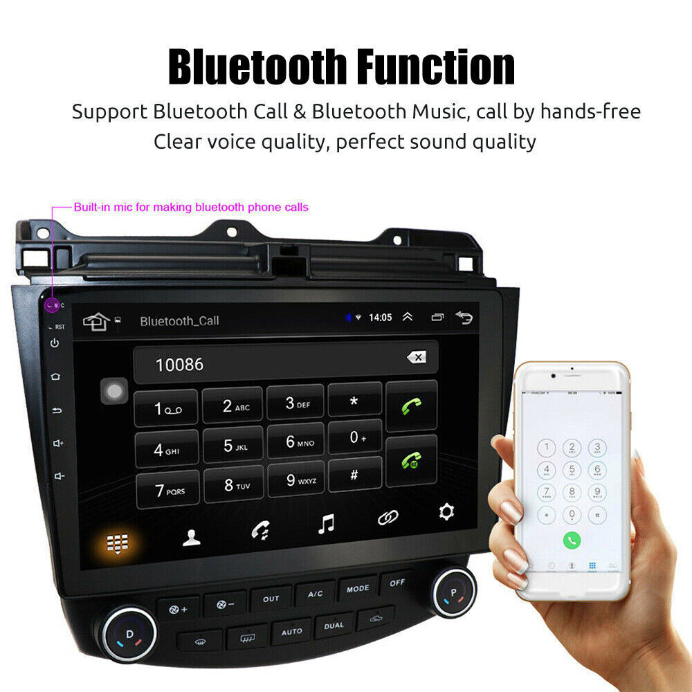 4+64GB Android 15 Car GPS Stereo Radio For Honda Accord 2003 2004 2005 2006 2007
