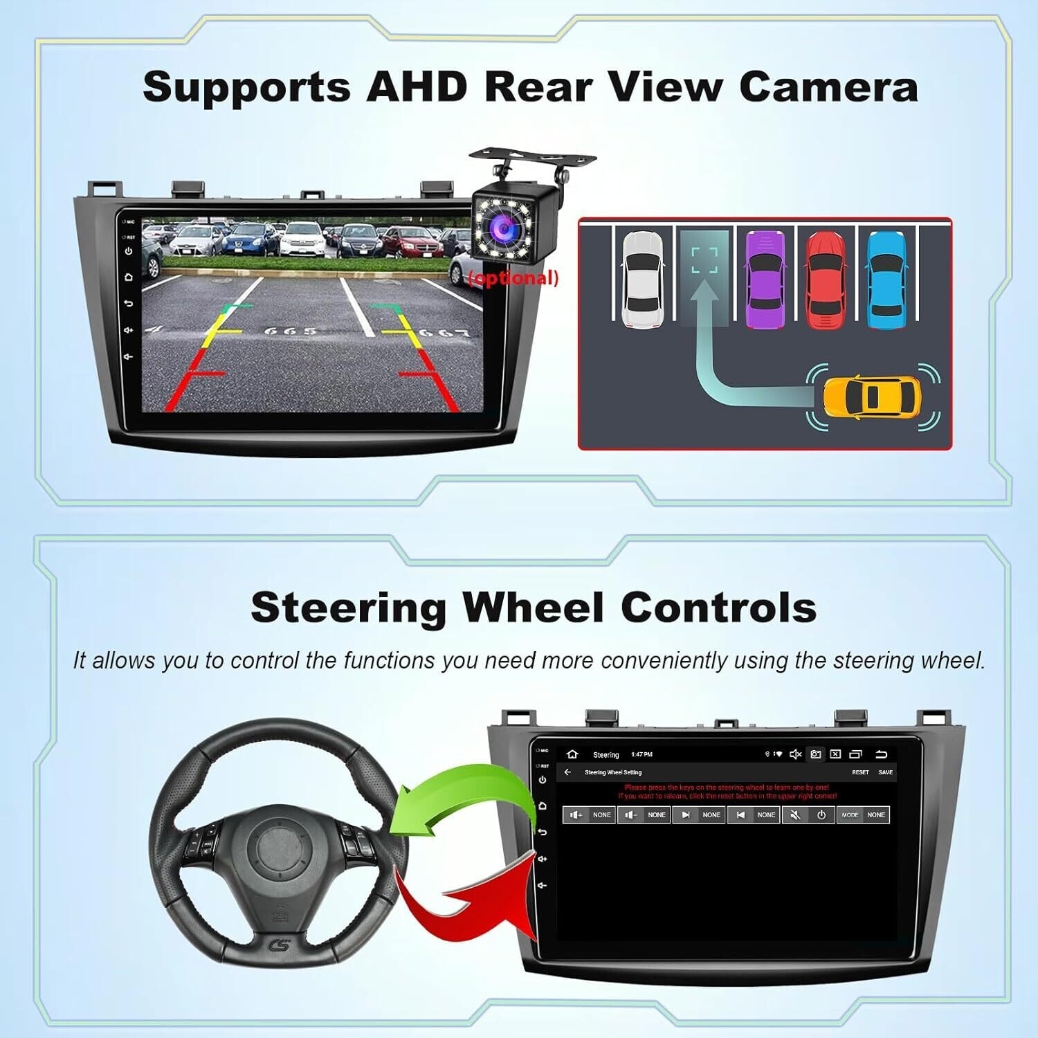9″ Auto Stereo Video GPS Radio for Mazda 3 2010-2013 WiFi BT Android13.0 4+64G
