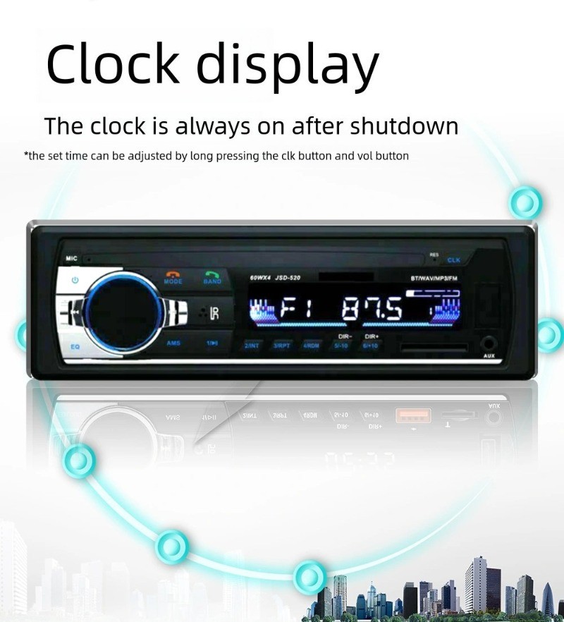 MP3 Radio Player Bluetooth Car Stereo Audio In-Dash FM Aux Input Receiver SD USB