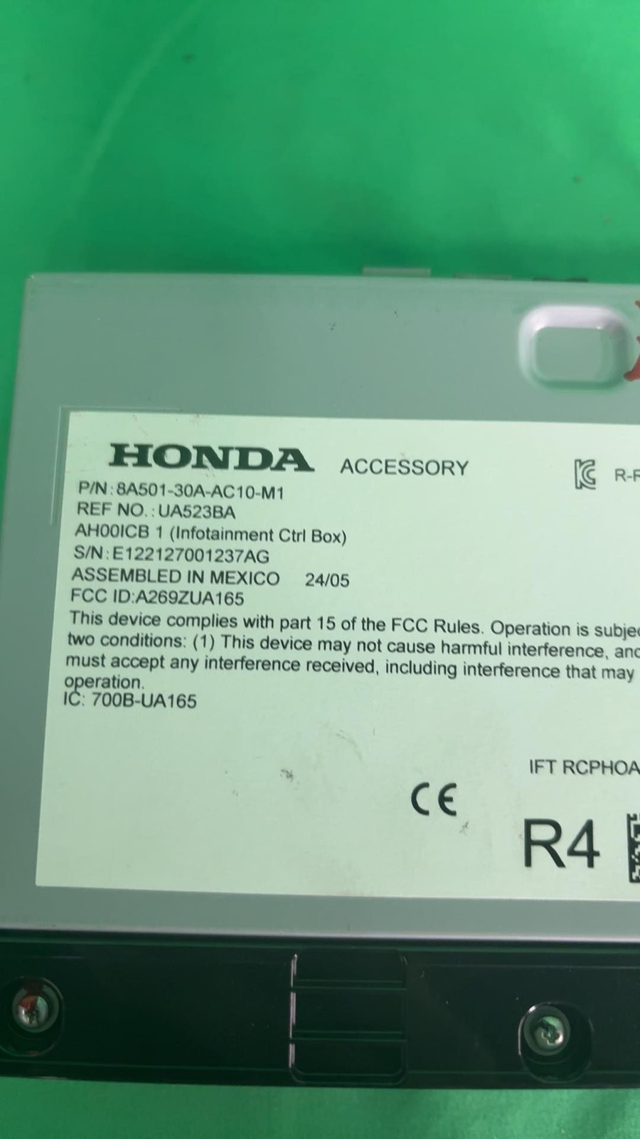 2023 – 2024 HONDA ACCORD OEM RADIO RECEIVER ID 8A501-30A-AB10-M1