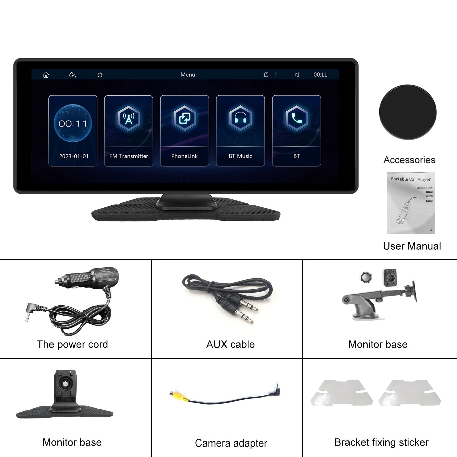 “Podofo 10.26” Wireless CarPlay Android Auto MP5 Portable Smart Player AirPlay