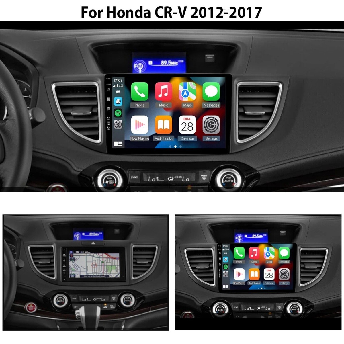 8G+256G Car Radio For Honda CRV 2012-2016 Android 14 GPS NAV BT WIFI CarPlay USB