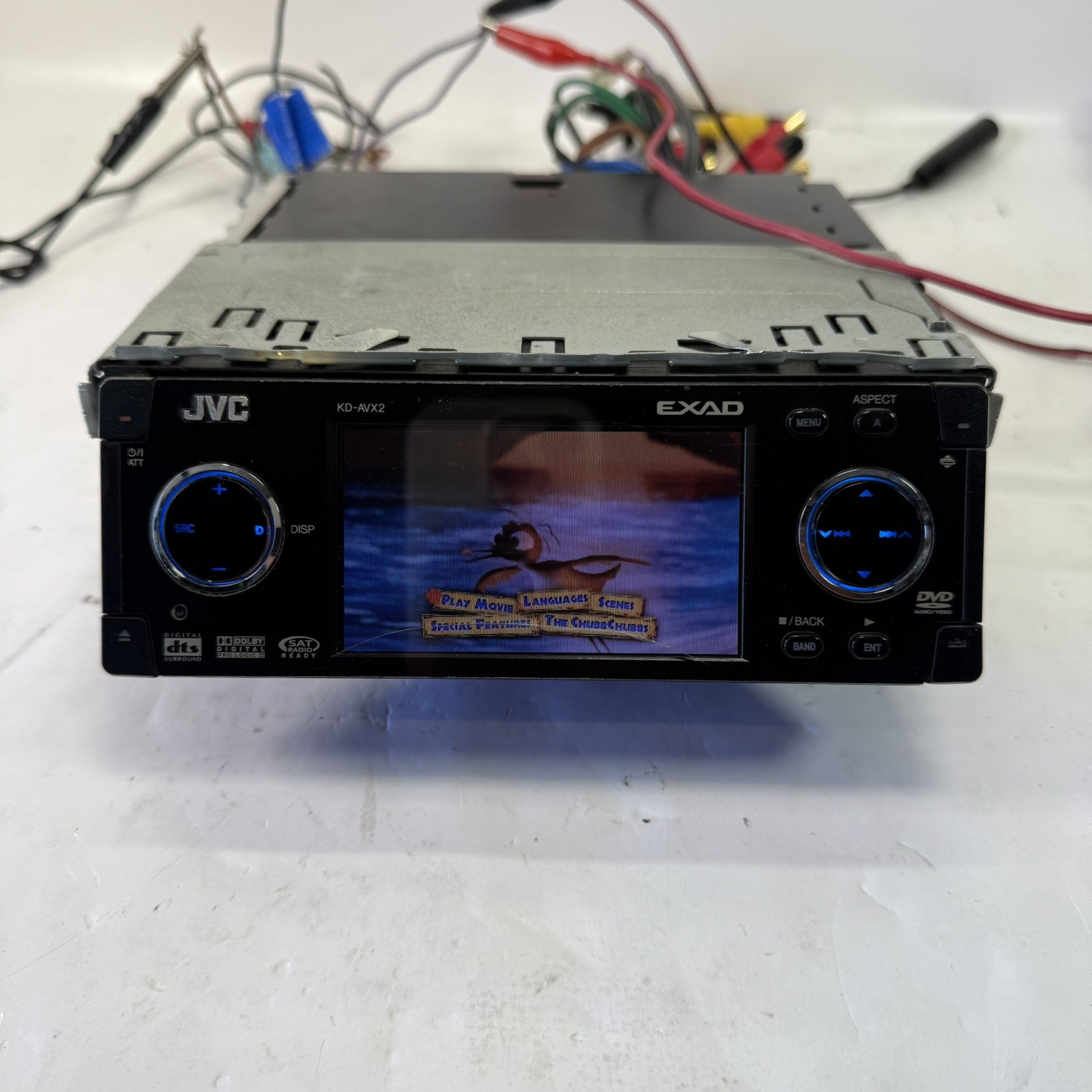 (SEE PHOTOS) JVC KD-AVX2 EXAD DVD CD MP3 3.5″ Screen | TESTED