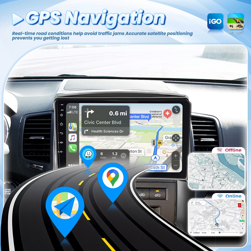 4G+64GB Carplay For Kia Sorento 2009-2012 10.1″ Android 15 Car Stereo Radio GPS