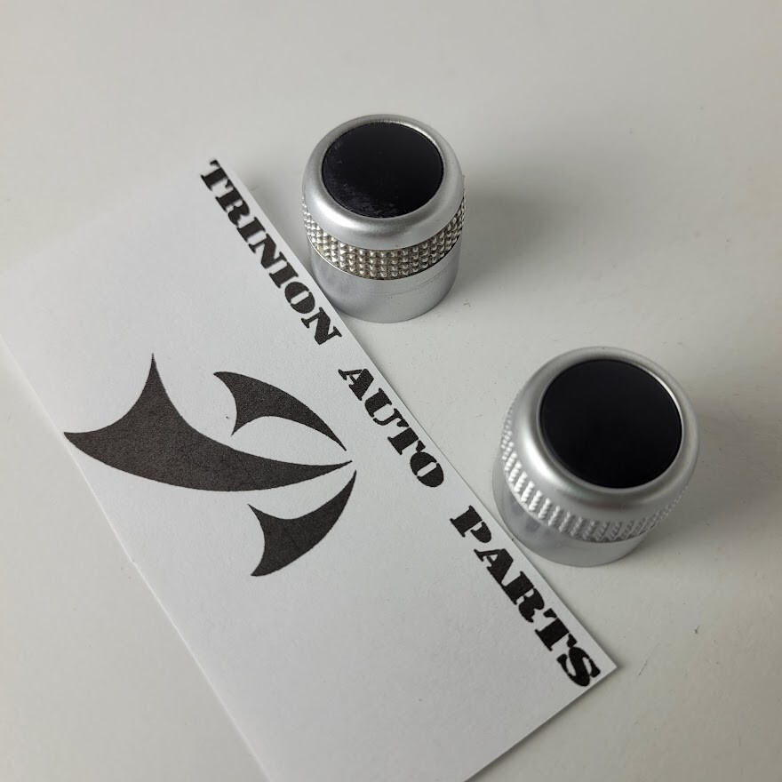 2010 Kia Sedona Radio Knobs Black Silver Pair Set of 2 OEM