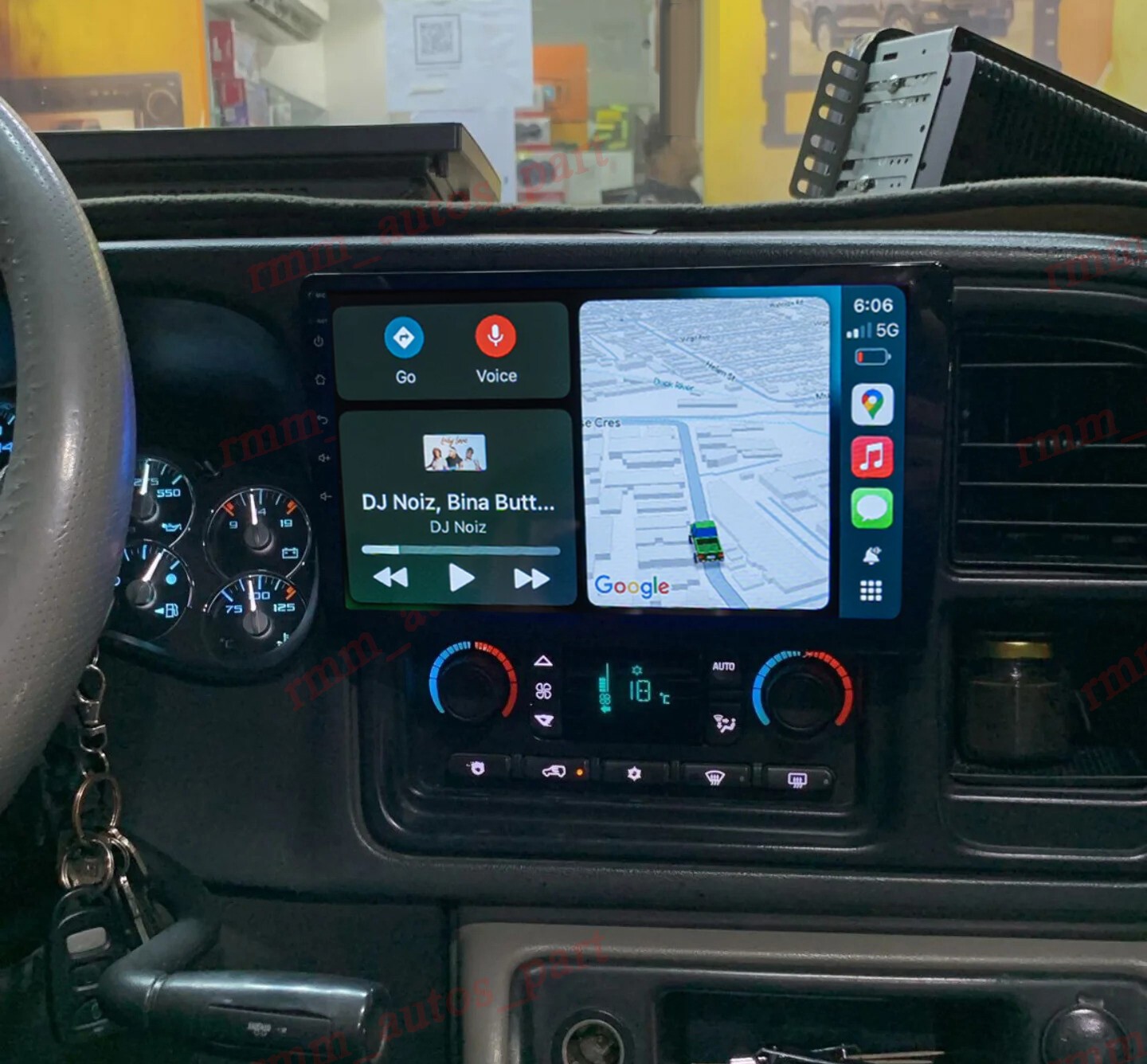 CarPlay Android 14 Radio GPS Stereo For Chevrolet Avalanche 1500 2500 2003-2006