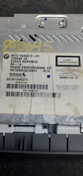 Audio Equipment Radio Am-fm-cd Receiver Fits 11-16 BMW Z4 1042340