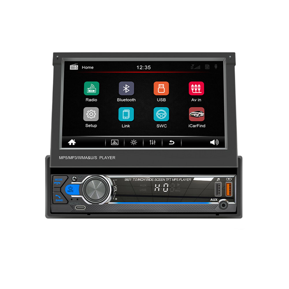 FM Autoradio Portable Flip Out 7 Inch 1Din Car Stereo Radio Player MP3 MP4 MP5